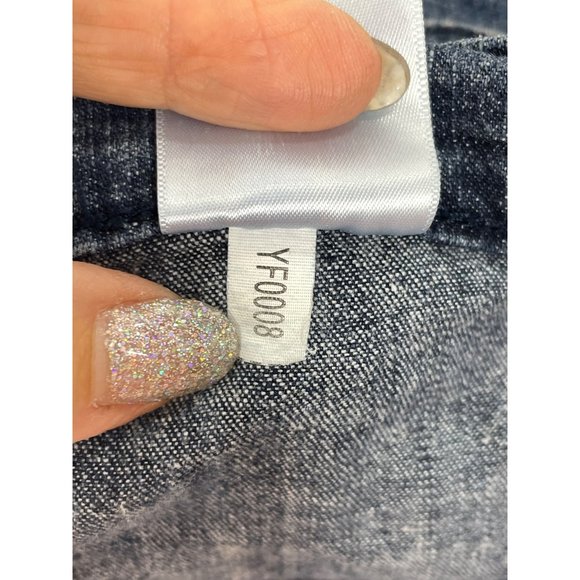 Express Jeans Women’s Denim Shorts 6 Blue 4-Pocket Zip & Button Stretchy - Picture 13 of 16